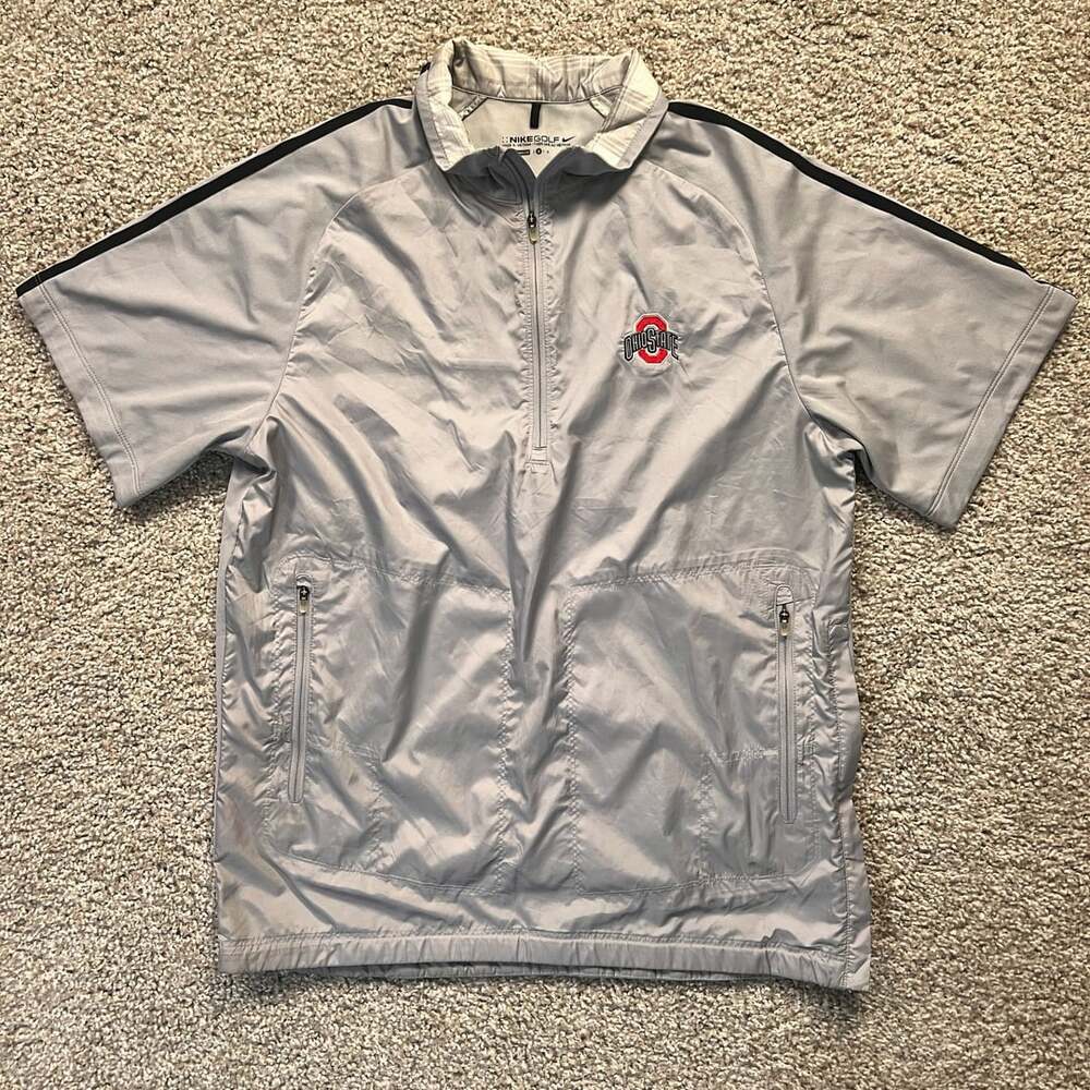 Nike Golf Ohio State Buckeyes Short Sleeve Jacket Size S Gray